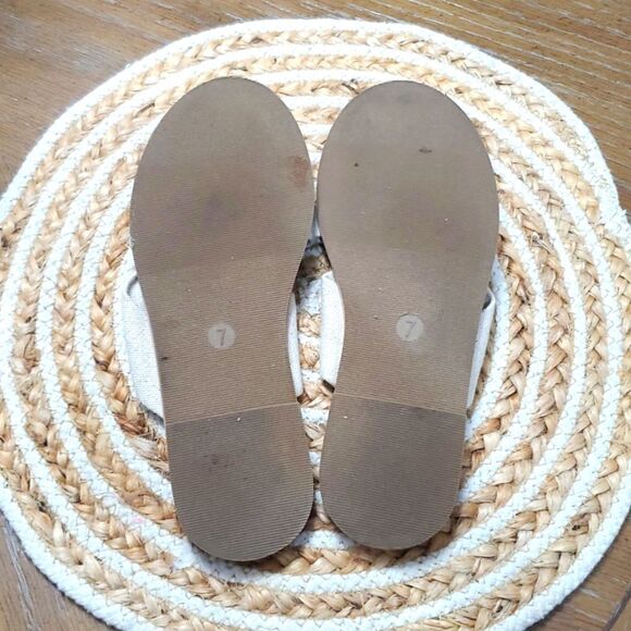 Shade & Shore Womans Cream Twist Flats, SIZE 7 - Picture 7 of 7